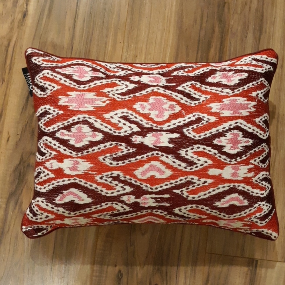 MOD LIFESTYLES Embroidered Feather Pillow.